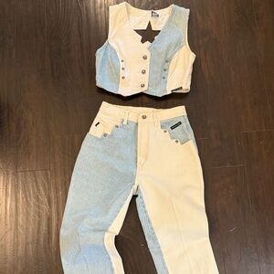 Vintage Western Ethics Jean and Vest set